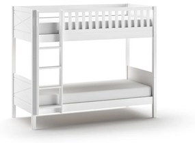 Conjunto cama Infantil SCOTT Beliche + cama inferior BRANCA