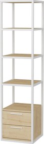 Estante Robbins – Branco Carvalho – 39x39x160 cm