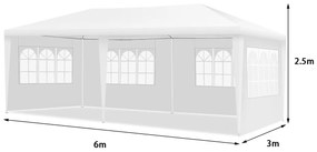 Tenda de Exterior 'Bjorn' – 6x3m – 4 Paredes Removíveis – Proteção UV