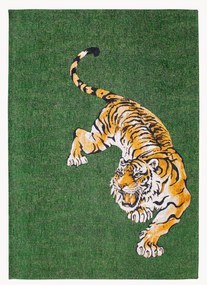 Tapete lavável em jacquard para interior e exterior Tiger