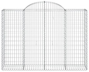 Cestos gabião arqueados 12 pcs 200x50x140/160 ferro galvanizado