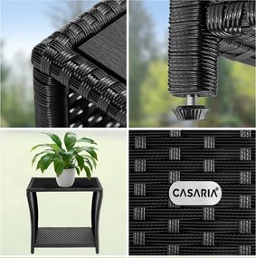 Mesa de apoio Polyrattan Vedis 45x45x40cm Preto