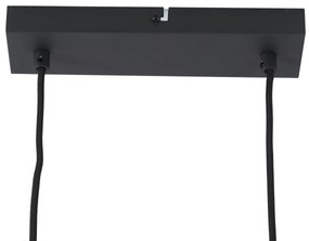 Candeeiro suspenso moderno preto com 6 luzes - Jeana Straight Moderno