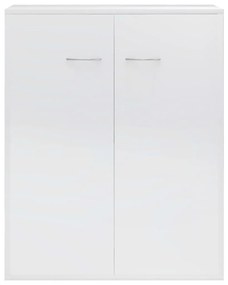 Aparador 60x30x75 cm contraplacado branco brilhante