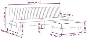 2 pcs conjunto de sofás couro artificial cinzento