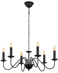 Candeeiro Chandelier Firat – Preto Antigo – 76 x 76 x 41 cm