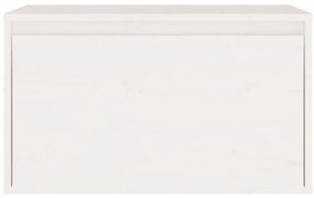 Armário de parede 60x30x35 cm madeira de pinho maciça branco