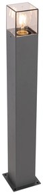 Candeeiro de pé moderno para exterior 70 cm cinzento escuro IP44 - Dinamarca Moderno