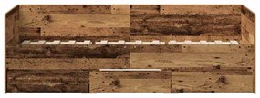 Cama Twin Rústica da Madeira Velha Madeira Engenheirada 90 x 200 cm