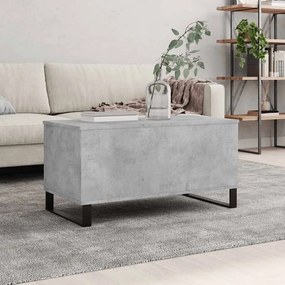vidaXL Mesa de centro 90x44,5x45 derivados de madeira cinzento cimento