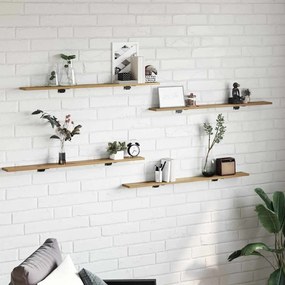 Prancha de Estante para Livros 4 pcs Castanho 100 x 40 x 1.5cm