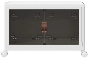 Caixa de arrumação empilhável com rodas 75 L 64x40x41 cm