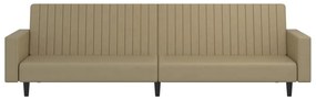 Sofá-cama de 2 lugares couro artificial cappuccino