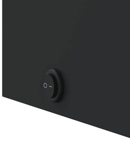 Armário espelhado p/ casa de banho c/ LEDs 45x13x52 cm preto