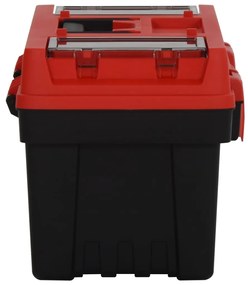 2 pcs conjunto de caixas de ferramentas PP preto/vermelho
