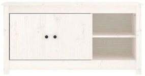 Móvel de TV 103x36,5x52 cm madeira de pinho maciça branco