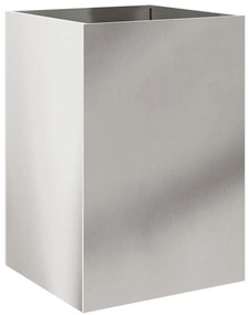 Vaso/floreira 52x48x75 cm aço inoxidável prateado