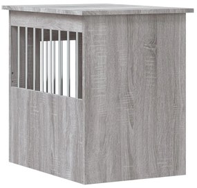 Móvel casota para cão derivados de madeira cinzento sonoma