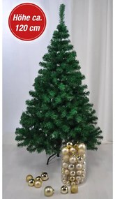 438380 HI Árvore de natal com suporte de metal 120 cm verde