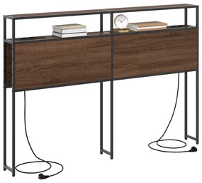 Cabeceira de armazenamento Carvalho castanho 120 cm