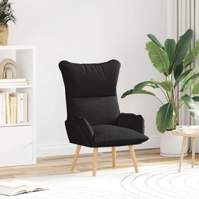 Cadeira Relaxante vidaXL Preto Tecido
