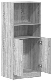 Armário cozinha 57x41,5x131,5 cm derivados madeira sonoma cinza