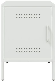 Mesa de cabeceira 36x39x50,5 cm aço branco