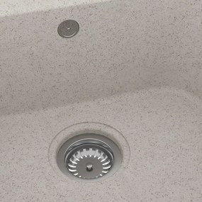 Pia de Cozinha Bege 760x480x184 mm Granito