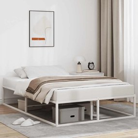 vidaXL Estrutura de cama sem colchão branco 120x200 cm metal