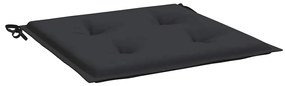 Almofadões p/ cadeiras de jardim 2 pcs tecido oxford preto