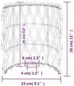 Abajur de candeeiro Ø23x28 cm vime