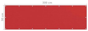Tela de varanda 90x300 cm PEAD vermelho