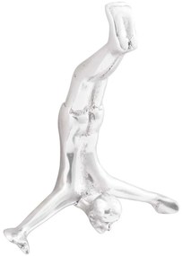Escultura vidaXL Prateada 22x8x25 cm Homem Caindo