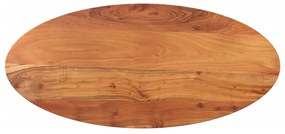 vidaXL Tampo de mesa oval 120x60x3,8 cm madeira de acácia maciça