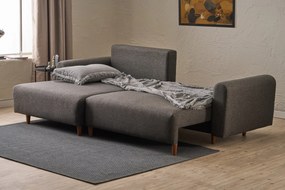 Sofá-Cama de Canto Mane – Antracite – 246x85x160 cm