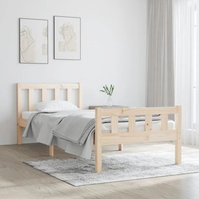 Estrutura de cama pequena solteiro 75x190 cm madeira maciça