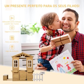 Outsunny Casa para crianças a cima de 3 anos casa para brincar de made