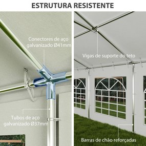 Tenda para Eventos 12x6m Tenda de Jardim com 12 Paredes Laterais Amoví