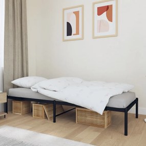 Estrutura de cama 80x200 cm metal preto