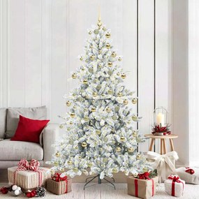 vidaXL Árvore de Natal Articulada Artificial Branco 180 cm PVC