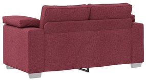 Sofá Loveseat vidaXL Vermelho Vinho 120 cm em Tecido