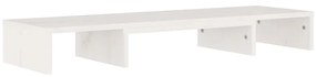 Suporte para monitor 80x24x10,5 cm madeira pinho maciça branco