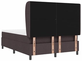 Cama Box com colchão - Marrom escuro - 140x200 cm, tecido
