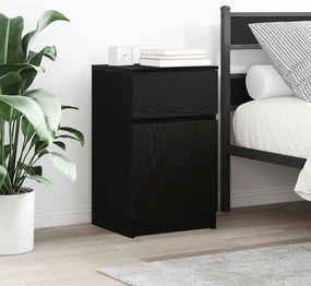 vidaXL Mesas de cabeceira 2pcs 39x35x65 cm derivados de madeira preto
