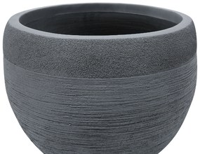 Vaso para plantas em pedra cinzenta 38 x 38 x 30 cm ZAKROS  Beliani
