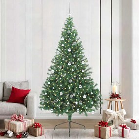 vidaXL Árvore de Natal Artificial Pré-iluminada Verde 240 cm PVC