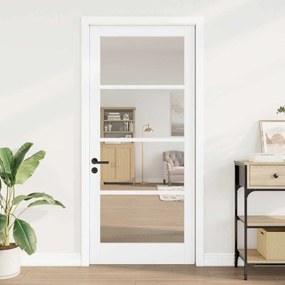 Porta Interior com Vidro "ORKDAL" Branca 93x211x4 cm