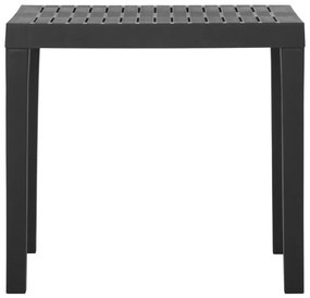 Mesa de jardim 79x65x72 cm plástico cinzento