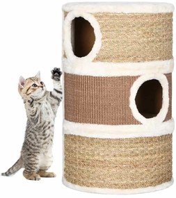 Barril arranhador para gatos 60 cm erva marinha