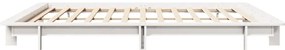 Cama sem colchão 200x200 cm madeira de pinho maciça branco